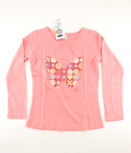 Розовая блуза для девочки Бабочка