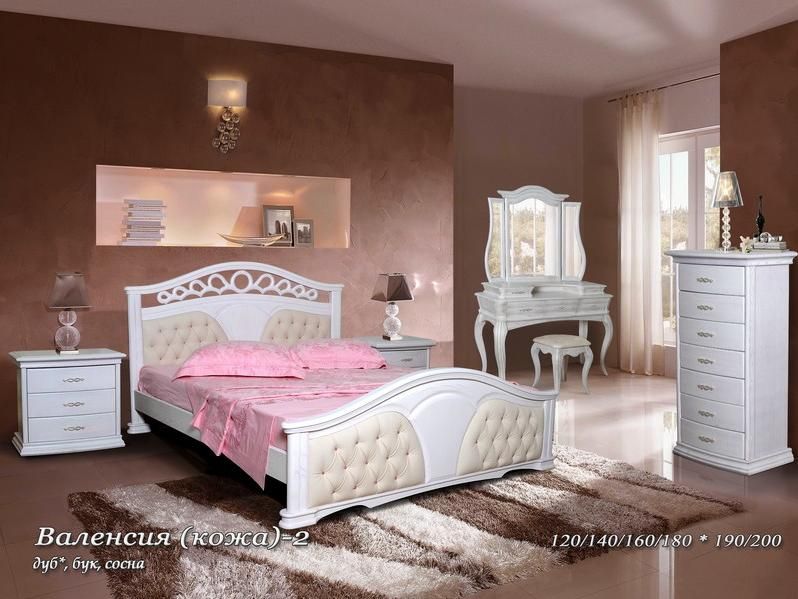 Fokin Валенсия (кожа) - 2 (сосна) кровать