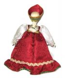 Сувенирная кукла-грелка на чайник Луша, вид сзади