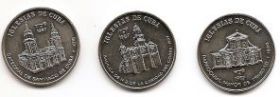 Церкви Кубы набор монет 1 песо  Куба 1998 (3 монеты)