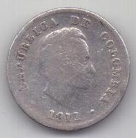 10 сентаво 1911 г. Колумбия
