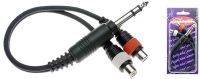 STAGG YC-0.1/1PMS2CF 1/4" Male to 2 x female RCA Adaptor