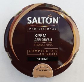 SALTON professional. Крем для обуви. Чёрный. Банка. 70 мл. /48/