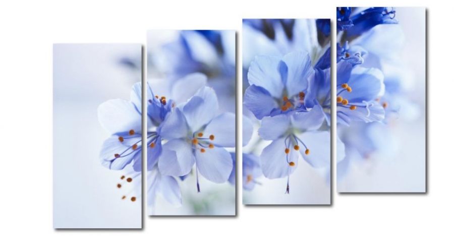 Модульная картина Голубое цветение