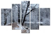 Модульная картина Зимний лес