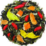 Божественный нектар  - смесь черного и зеленого чая с ягодами годжи и натуральными ароматизаторами.