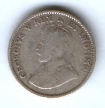 5 центов 1911 г. Канада редкий тип