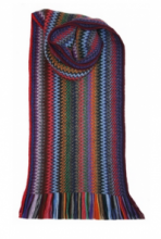модный вязаный шотландский  шарф Zig Zag Tropic Зигзаг Тропик, плотность 7