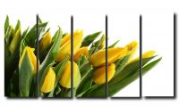 Модульная картина Цветы. Желтые тюльпаны