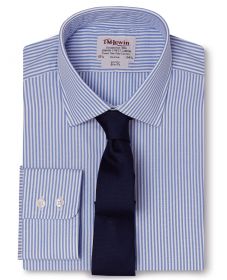 Мужская рубашка в синюю полоску T.M.Lewin приталенная Slim Fit (51283)
