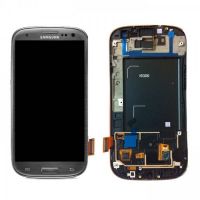 LCD (Дисплей) Samsung i9300 Galaxy S3 (в сборе с тачскрином) (в раме) (grey) Оригинал