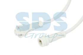 Соединительный кабель (2pin) герметичный (IP67) 2х0.35мм² 300V 0.40м белый REXANT
