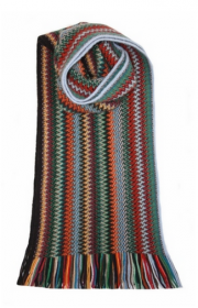 модный вязаный шотландский  шарф Zig Zag Pheasant Зигзаг Бажант, плотность 7