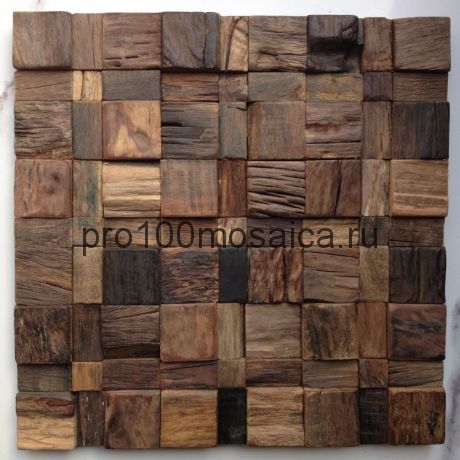 MCM009 Бесшовная деревянная мозаика серия WOOD, 300*300*19 мм