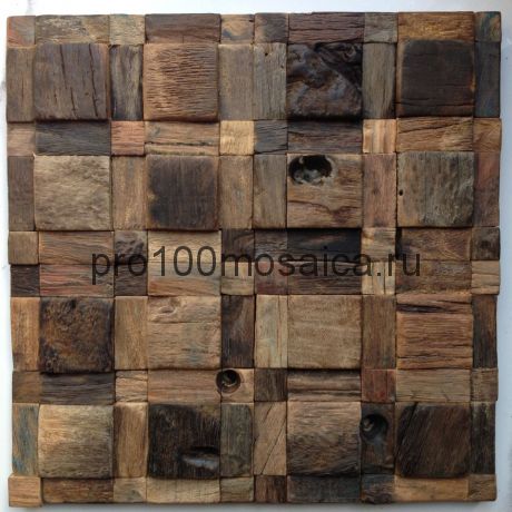 MCM010 Бесшовная деревянная мозаика серия WOOD, 300*300*19 мм