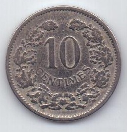 10 сантимов 1901 г. Люксембург AUNC