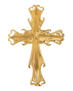 Дизайнерский позолоченный крест с цепочкой-канатиком (арт. 170138)