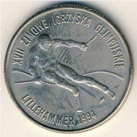 Олимпийские игры в Лиллехаммере,1994. Слалом Польша 20000 злотых 1993