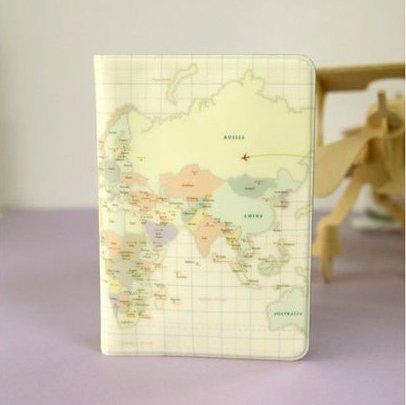 Обложка для паспорта "World Map" - Cream