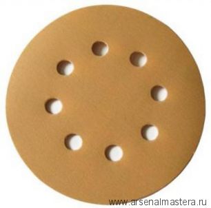 Шлифовальные круги 50 шт на бумажной основе липучка  Mirka GOLD 125 мм 8 отверстий P180  2361585018