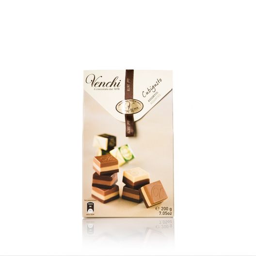 Конфеты шоколадные Venchi Кубигусто Ассорти - 200 г (Италия)