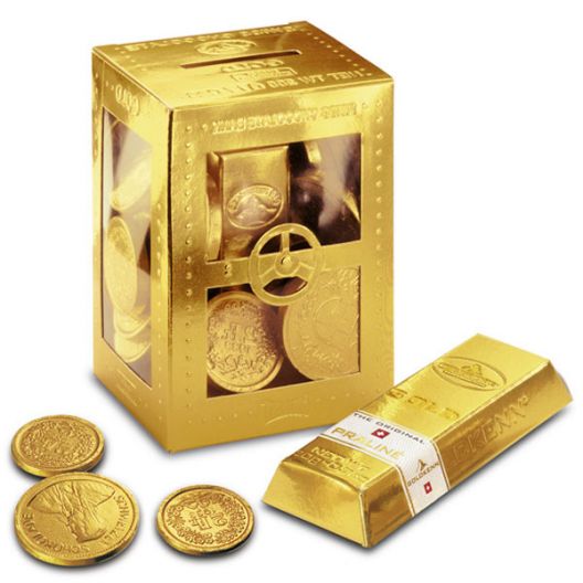 Набор шоколада Goldkenn Золотой сейф Ассорти - 200 г (Швейцария)