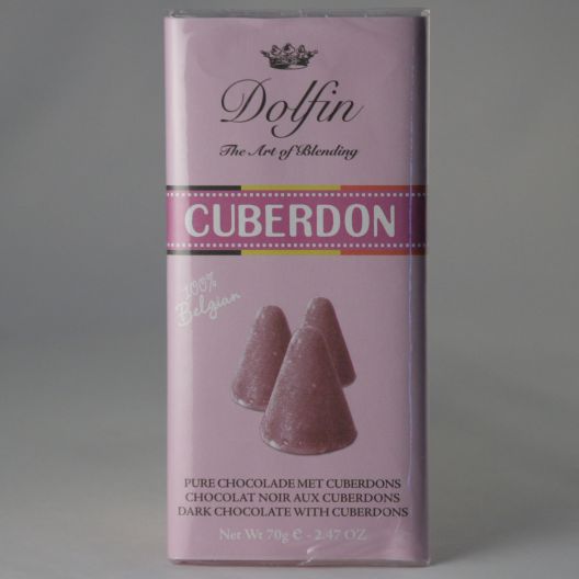 Шоколад Dolfin Тёмный со вкусом сахарной конфеты - 70 г (Бельгия)