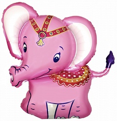 Слонёнок розовый, 32"/82 см