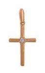 Позолоченный крестик с цирконом