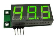Миниатюрный цифровой встраиваемый амперметр  SAH0012UB-50 (до 50А) зеленый