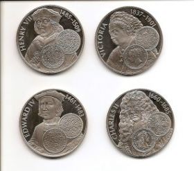 Короли Великобритании Набор монет 50 пенсов Фолклендские Острова 2001