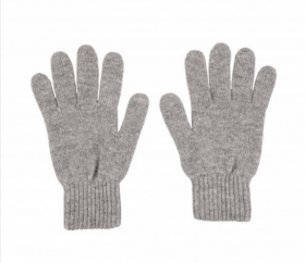 кашемировые перчатки женские (100% драгоценный кашемир) , цвет светло-cерый Light Grey