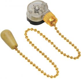 Выключатель для настенного светильника c деревянным наконечником, gold REXANT