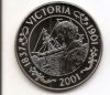 100 лет со дня смерти Королевы Виктории 50 пенсов Остров Святой Елены  2001