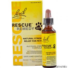 Bach Rescue Remedy Pet 20 мл.  - специальная формула для животных, на глицирене и воде, не содержат спирт