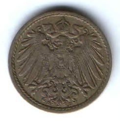 5 пфеннигов 1911 г. D Германия