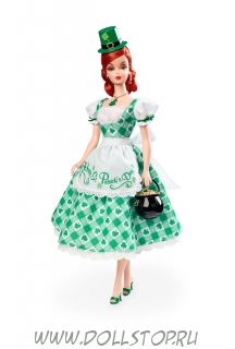 коллекционная кукла Барби Хозяйка Праздника - День Святого Патрика - Shamrock Celebration Barbie Doll