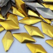 Металлические украшения для дизайна "Ромб золото"