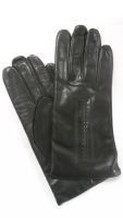 Перчатки зимние кожаные мужские HRAD 0032 (wool) Black