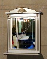 Зеркало с полкой для ванных комнат "Руссильон PROVENCE-85 светлое дерево"