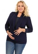 SALE! Блуза ПБВ02 т.-синяя для беременных и кормящих