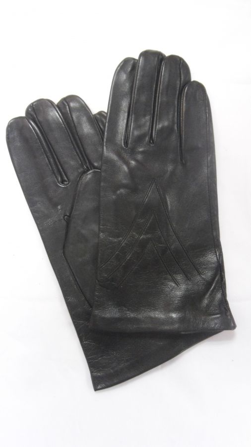 Перчатки демисезонные кожаные мужские HRAD 9831 (silk) Black