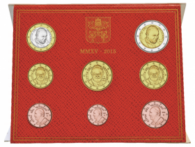 Официальный годовой набор евро Ватикан 2015 (8 монет) На заказ!