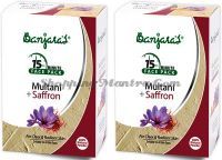 Маска для лица лечебная глина&шафран (порошок) Банджарас (Banjara's Multani&Saffron Face Pack)