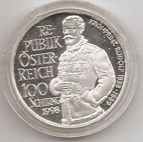 Король Рудольф I Фон Габсбург 100 шиллингов Австрия 1991