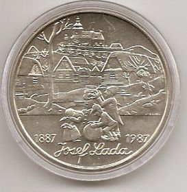 100 лет со дня рождения Йозефа Лада 500 крон Чехословакия 1987