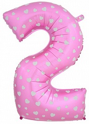 Фигура "2"  (102 см), розовый