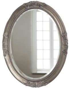 Овальное зеркало в раме Parigi Silver