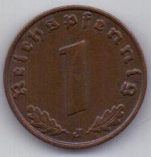 1 пфенниг 1938 г. J Германия