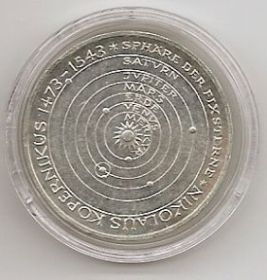 500 лет со дня рождения Николая Коперника (Солнечная Система) 5 марок Германия 1973 J